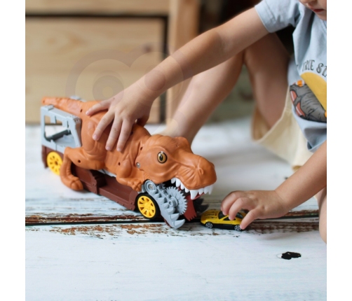 WOOPIE Dinozaur Wyrzutnia Samochodów + Auto 1szt.