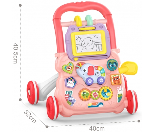 WOOPIE BABY Interaktywny Chodzik Pchacz Muzyczny + Znikopis