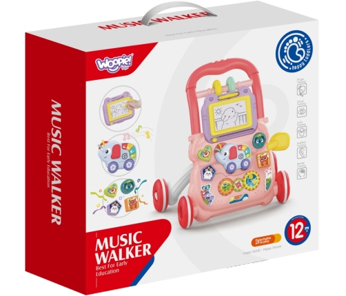 WOOPIE BABY Interaktywny Chodzik Pchacz Muzyczny + Znikopis