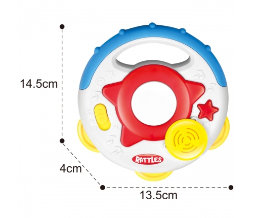 WOOPIE BABY Interaktywny Tamburyn Zabawka Muzyczna