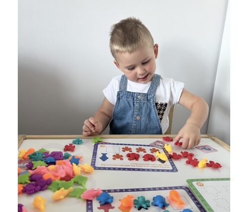WOOPIE Zestaw Edukacyjny Nauka Liczenia Sortowanie Kolorów Morska Kraina 111 el.