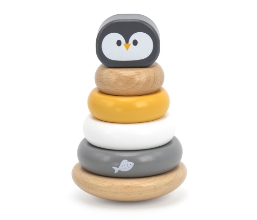 VIGA PolarB Drewniana Piramidka Edukacyjna - Pingwinek