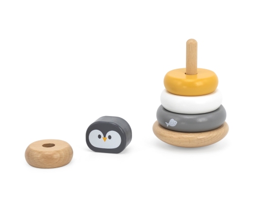 VIGA PolarB Drewniana Piramidka Edukacyjna - Pingwinek