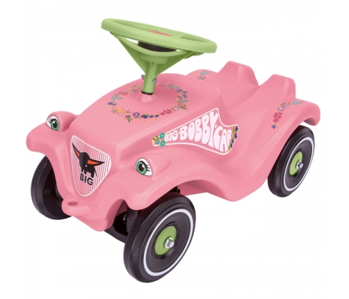 Stumjamā mašīna BIG Bobby Car Classic Flower Pink