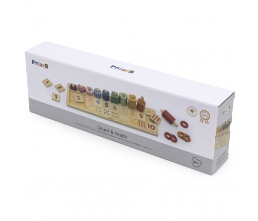 VIGA PolarB Drewniane Liczydło Sorter Nauka Liczb Montessori