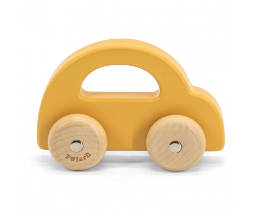 VIGA PolarB Drewniany Samochodzik do Pchania Żółty
