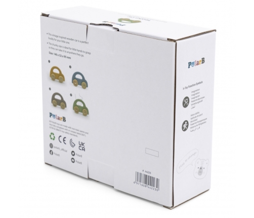 VIGA PolarB Drewniany Samochodzik do Pchania Zielony