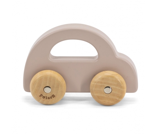 VIGA PolarB Drewniany Samochodzik do Pchania Brązowy