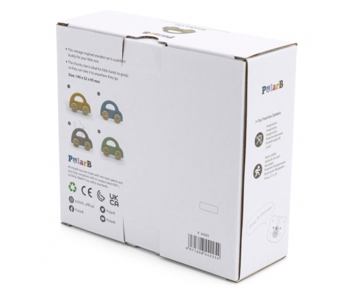 VIGA PolarB Drewniany Samochodzik do Pchania Brązowy