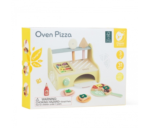 CLASSIC WORLD Drewniany Piec do Pizzy Oven Pizza 3+ FSC