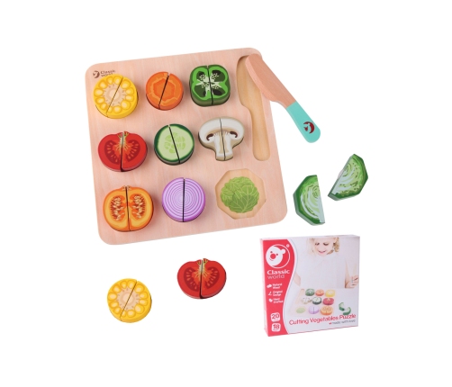CLASSIC WORLD Drewniany Zestaw do Krojenia Warzyw