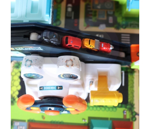 WOOPIE Parking Garaż z Interaktywną Kierownicą + 4 Auta