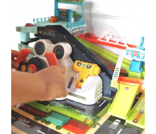 WOOPIE Parking Garaż z Interaktywną Kierownicą + 4 Auta