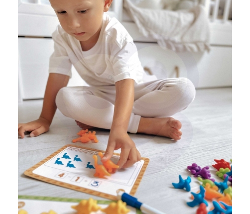 WOOPIE Zestaw Edukacyjny Nauka Liczenia Sortowanie Kolorów Morska Kraina 111 el.