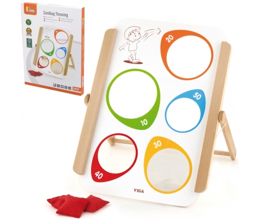 VIGA Drewniana Gra Zręcznościowa Rzut Do Celu Certyfikat FSC