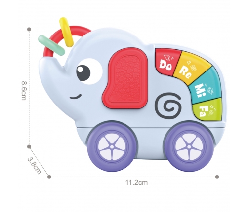 WOOPIE BABY Zabawka Sensoryczna Muzyczna dla Niemowląt Słonik