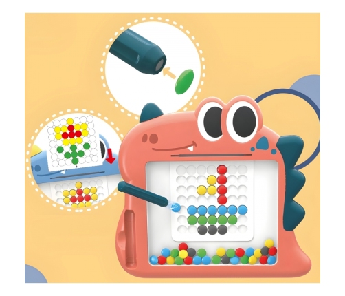 WOOPIE Tablica Magnetyczna dla Dzieci Montessori MagPad Dinozaur