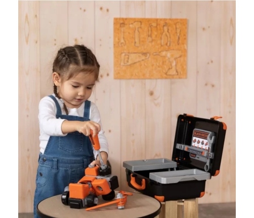 SMOBY Black & Decker Walizka z Narzędziami + Samochód w Częściach