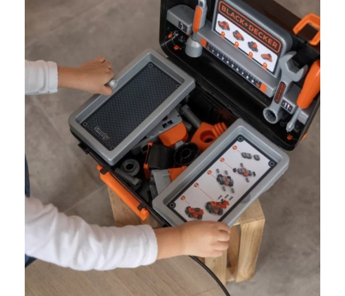 SMOBY Black & Decker Walizka z Narzędziami + Samochód w Częściach