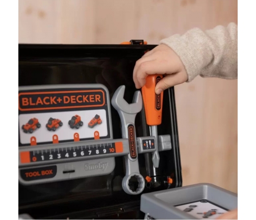 SMOBY Black & Decker Walizka z Narzędziami + Samochód w Częściach