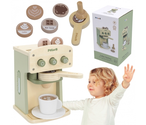 VIGA PolarB Drewniany Ekspres do Kawy Zielony + Akcesoria