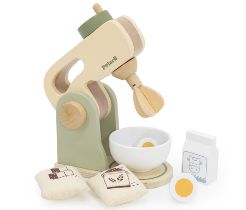 VIGA PolarB Drewniany Mikser Kuchenny Zielony + Akcesoria