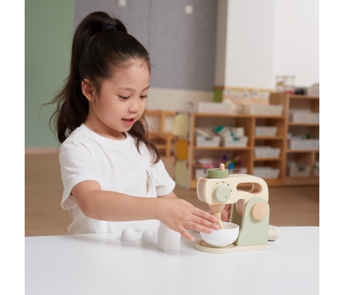 VIGA PolarB Drewniany Mikser Kuchenny Zielony + Akcesoria