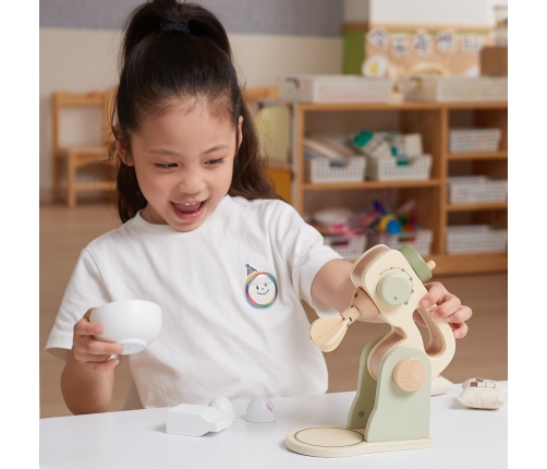 VIGA PolarB Drewniany Mikser Kuchenny Zielony + Akcesoria