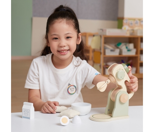 VIGA PolarB Drewniany Mikser Kuchenny Zielony + Akcesoria