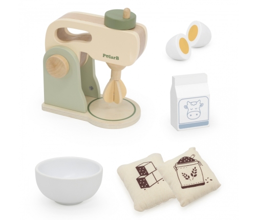 VIGA PolarB Drewniany Mikser Kuchenny Zielony + Akcesoria