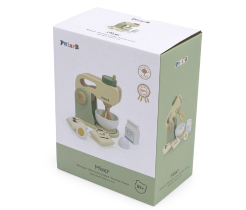 VIGA PolarB Drewniany Mikser Kuchenny Zielony + Akcesoria