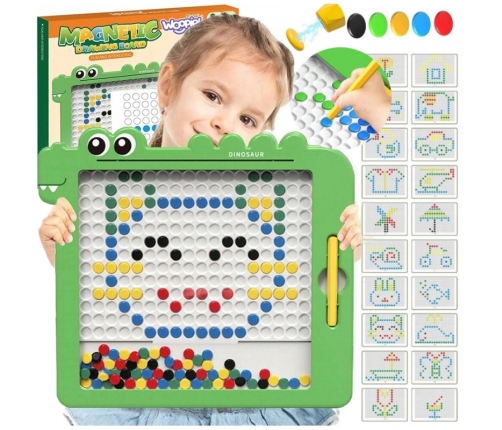 WOOPIE Tablica Magnetyczna dla Dzieci Montessori MagPad Dinozaur