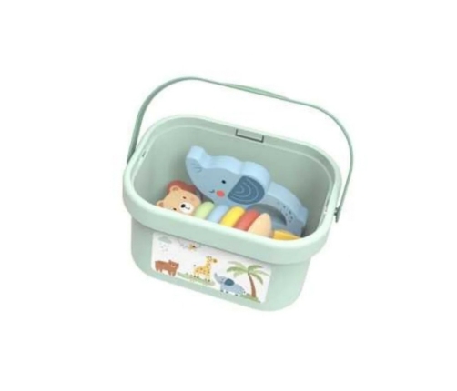TOOKY TOY Pudełko Sorter Box 3w1 Klocki Piramidka Słonik