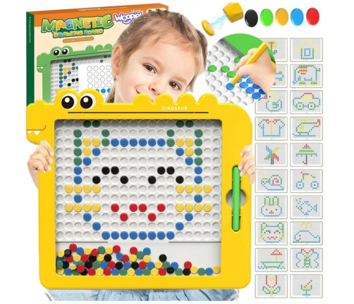 WOOPIE Tablica Magnetyczna dla Dzieci Montessori MagPad Dinozaur