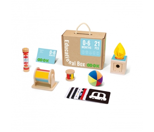 TOOKY TOY Box Pudełko XXL Montessori Edukacyjne 6w1 Sensoryczne 0-6 Mies