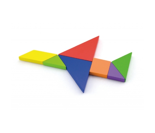 VIGA Tangram Drewniana Gra Logiczna Układanka Certyfikat FSC