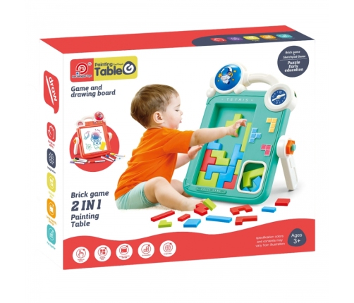 WOOPIE Dwustronna Tablica do Rysowania Gra Tetris 2w1