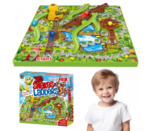 WOOPIE Gra Planszowa Drabiny i Węże 5+