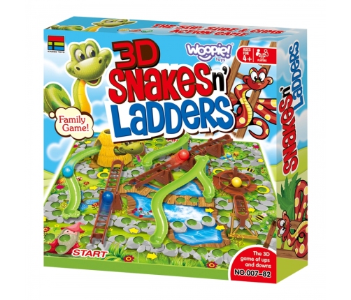 WOOPIE Gra Planszowa Drabiny i Węże 5+