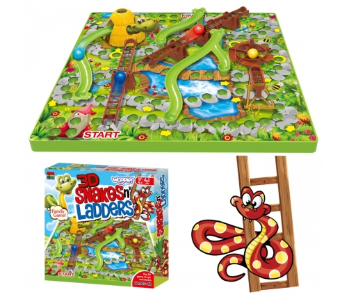 WOOPIE Gra Planszowa Drabiny i Węże 5+