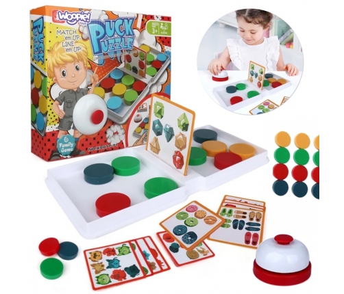 WOOPIE Gra Logiczna Układanka Wzorów PUCK PUZZLE 3+