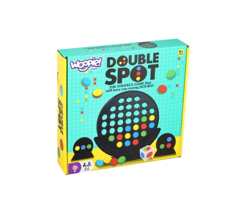 WOOPIE Gra Strategiczna Planszowa 3 w Linii Kropi Double Spot 6+