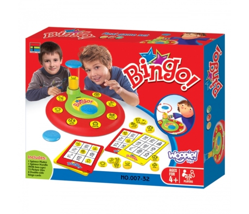 WOOPIE Bingo Gra Dopasuj Żetony Planszowa Rodzinna