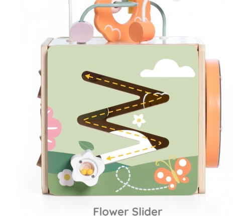 CLASSIC WORLD Drewniana Kostka Edukacyjna Sensoryczna 5w1