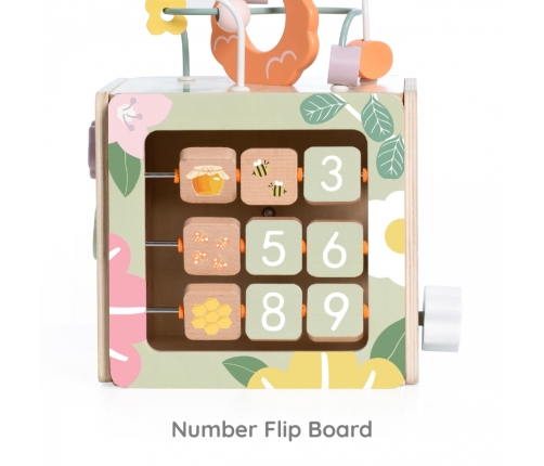 CLASSIC WORLD Drewniana Kostka Edukacyjna Sensoryczna 5w1