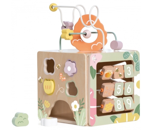 CLASSIC WORLD Drewniana Kostka Edukacyjna Sensoryczna 5w1