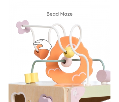 CLASSIC WORLD Drewniana Kostka Edukacyjna Sensoryczna 5w1