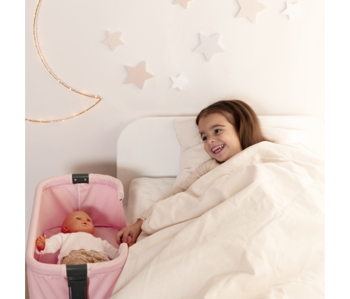 SMOBY Łóżeczko Maxi-Cosi Quinny dla Lalek 38 cm ze Schowkiem i Regulacją Wysokości