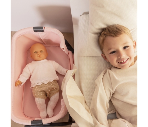 SMOBY Łóżeczko Maxi-Cosi Quinny dla Lalek 38 cm ze Schowkiem i Regulacją Wysokości