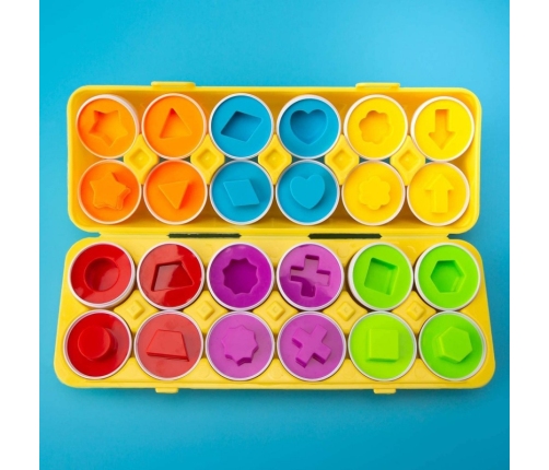 WOOPIE Układanka Jajka Montessori - Dopasuj Kształty i Kolory